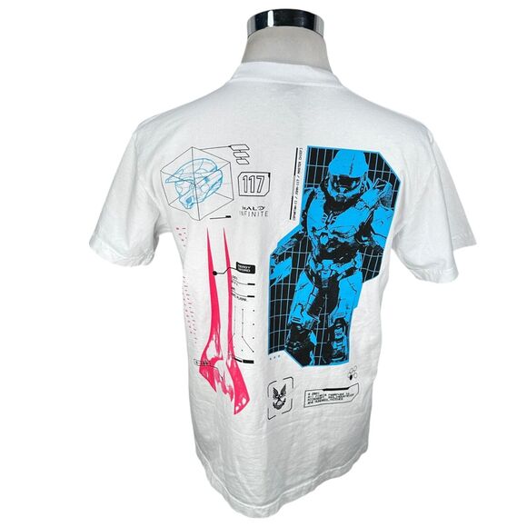 100 Thieves Halo Infinite Shirt Men’s Small White Graphics Cotton Gaming NWT New - Picture 3 of 10